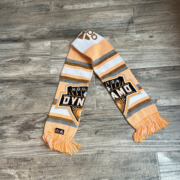 Houston Dynamo Soccer Scarf MLS Soccer Scarf Adidas sport team orange black #107 - Picture 9 of 9
